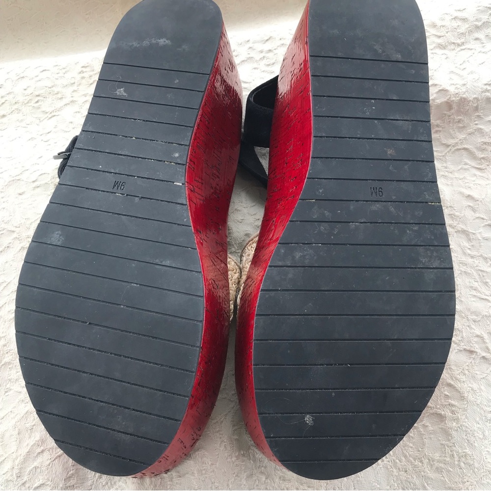 Kenneth Cole Danton platform shoes red/black straps size 9M - Picture 4 of 16